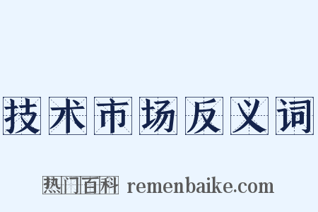 技术市场反义词是什么意思的图片